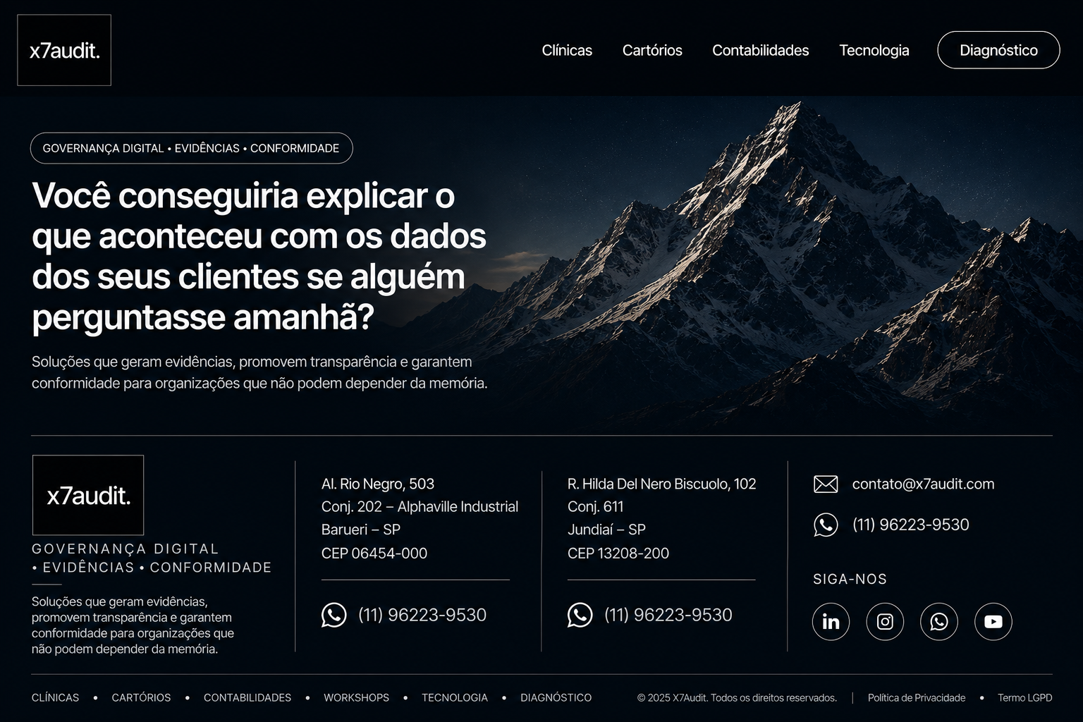 X7Audit - Governança Digital, Evidências e Conformidade